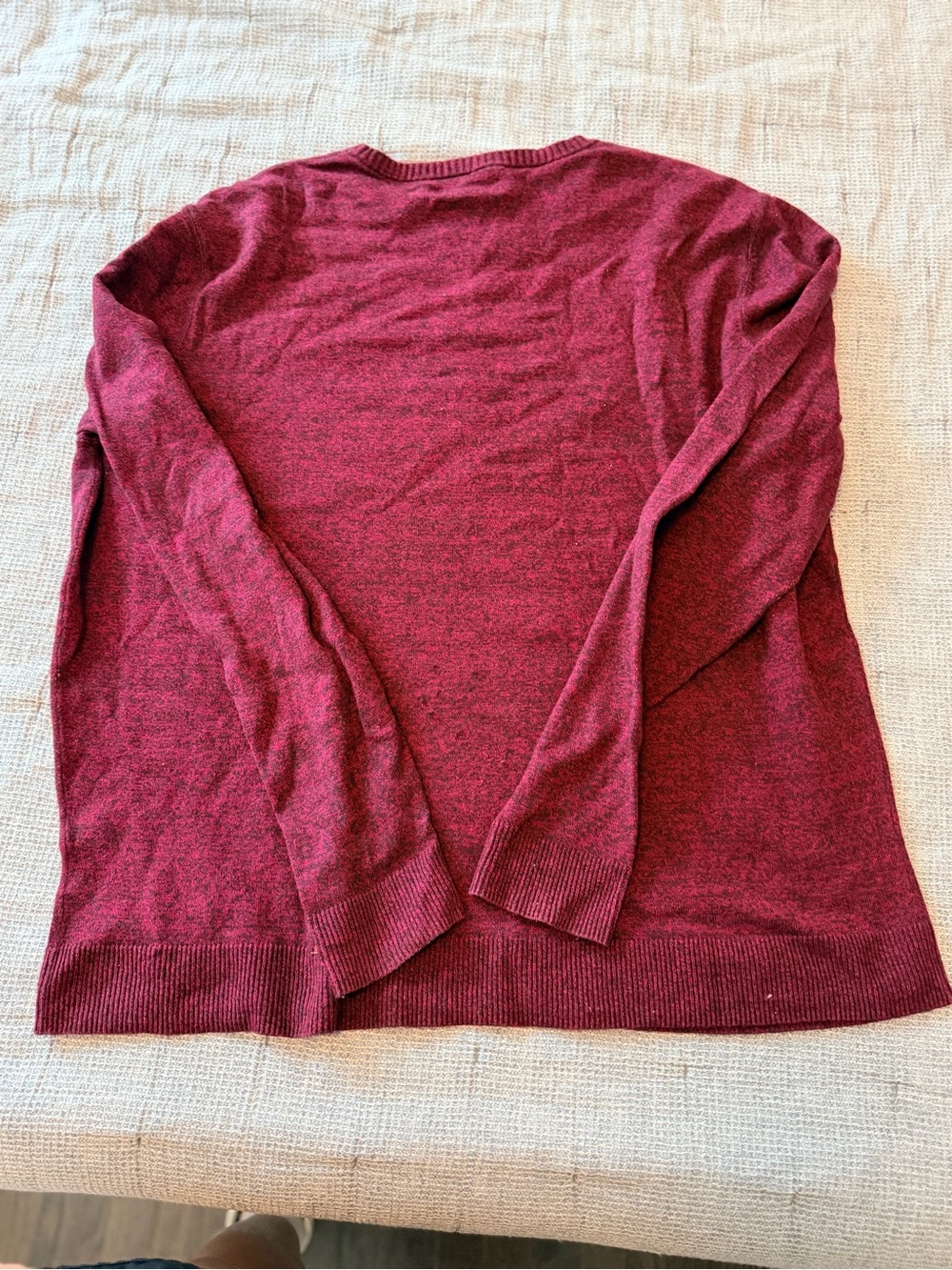 1901 Men's Crewneck Sweater in Burgundy Heather